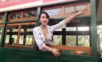 ​乘坐小火车的龚玥菲，邀人达到岁月彼岸，网友：在哪里买票？