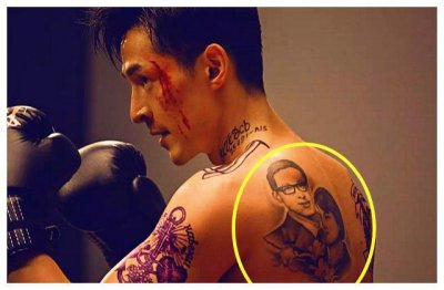 ​明星纹身有什么含义？胡歌一看就是孝子，他是纹了个小猪佩奇？