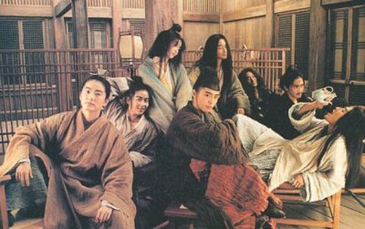 ​8张罕见《东邪西毒》幕后照：慕容嫣切蛋糕，图6真是惊艳了时光