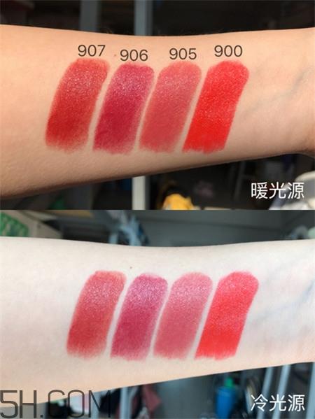 朴尔因子水凝细管口红色号_试色图