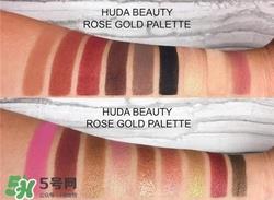 Hudabeauty玫瑰金眼影盘试色 Huda beauty眼影试色