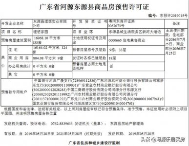 ​「拿证速递」理想家园9栋合计133套房源预售证出炉！
