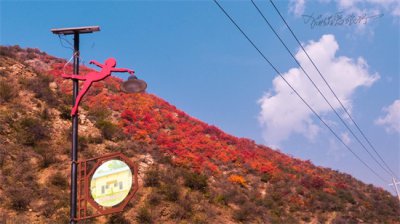 ​王屋山娲皇谷 五彩石红色绽放