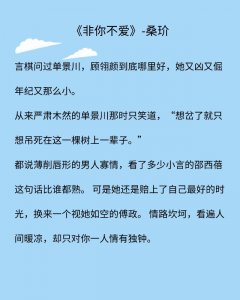 这些高干文又甜又虐,《非你不爱》真好看!