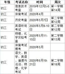 2020年中考时间定了