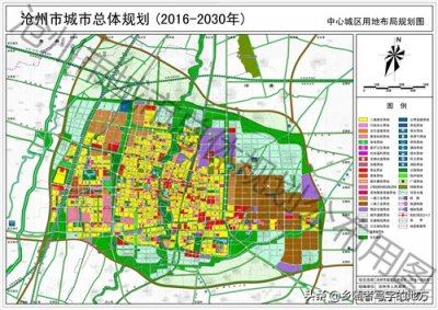 ​高清！河北省沧州市城市总体规划图（2016-2030），沧州人收藏了