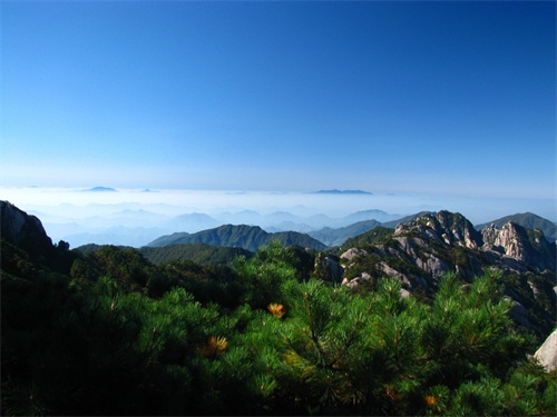 黄山登山旅游图集 路线：南大门云谷寺-白鹅岭-光明顶日出